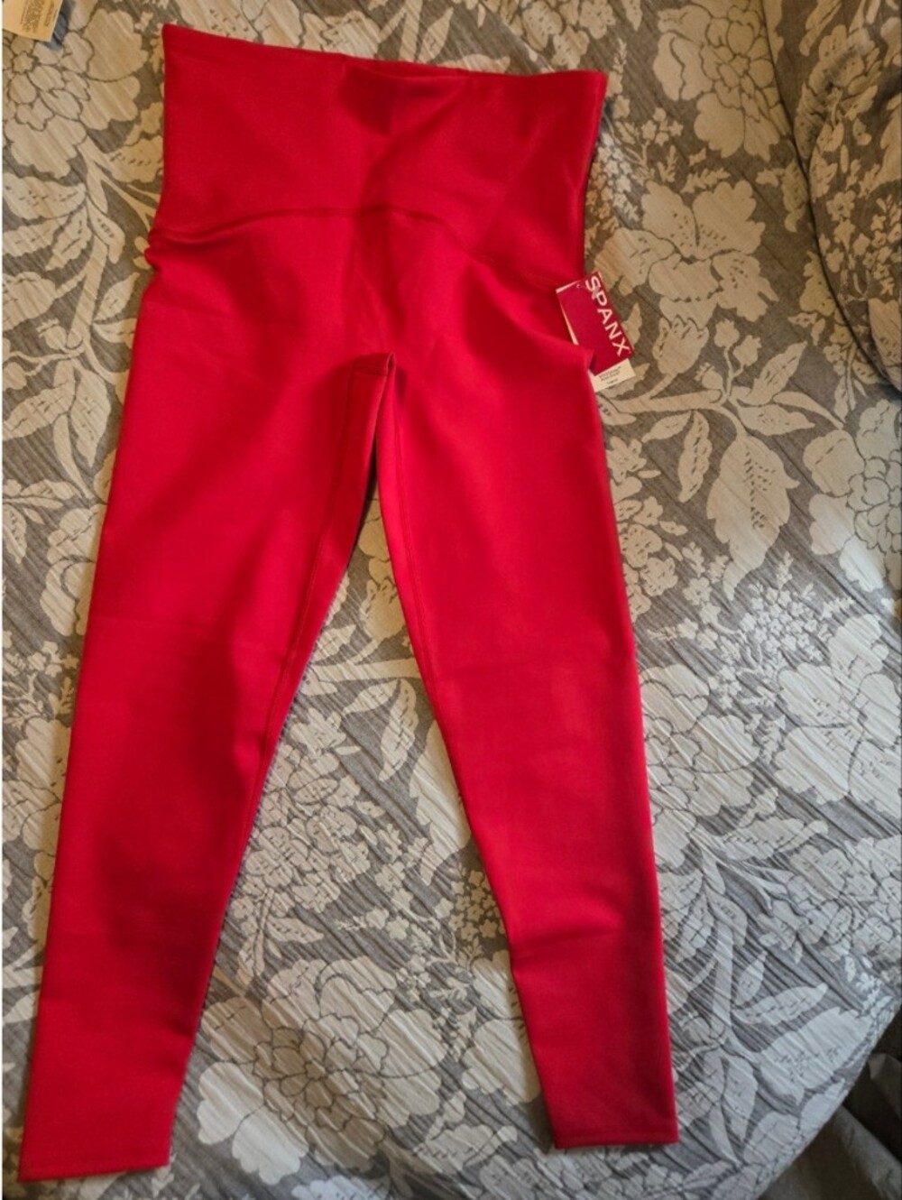 SPANX Red Booty Boost Lift Compression Full Length Leggings L